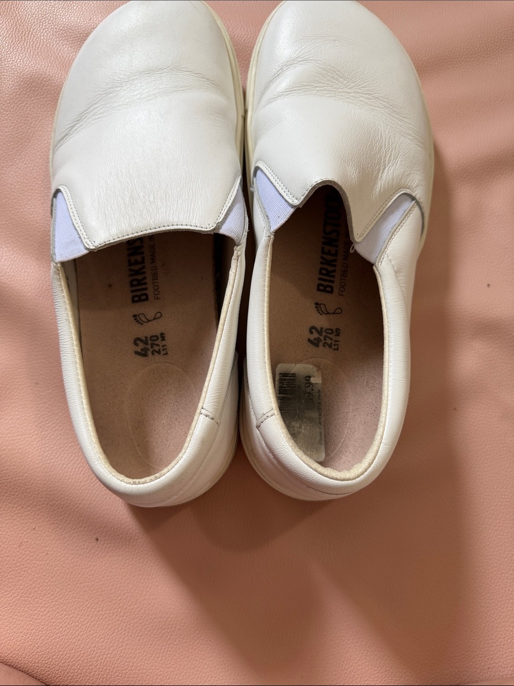 Birkenstock Oswego White Slip-On Leather Shoes